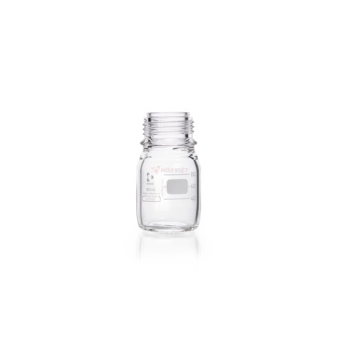 Chai thủy tinh phòng thí nghiệm DURAN GL45 trong suốt 100ml có vạch chia, không nắp
