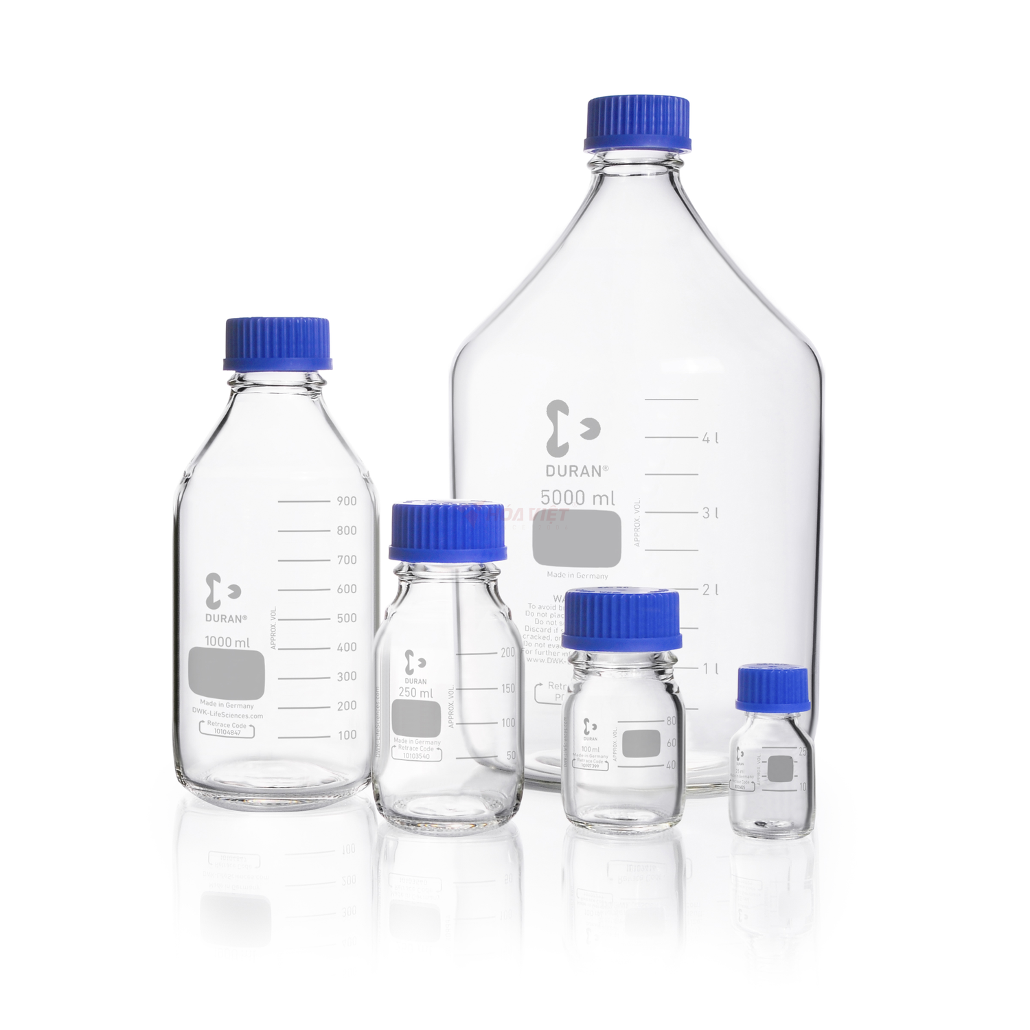 Chai Thủy Tinh DURAN GL45 1000ml Trong Suốt Có Vạch Chia – Kèm Nắp Vặn & Vòng Rót PP Chai Thủy Tinh DURAN GL45 1000ml Trong Suốt Có Vạch Chia – Kèm Nắp Vặn & Vòng Rót PP