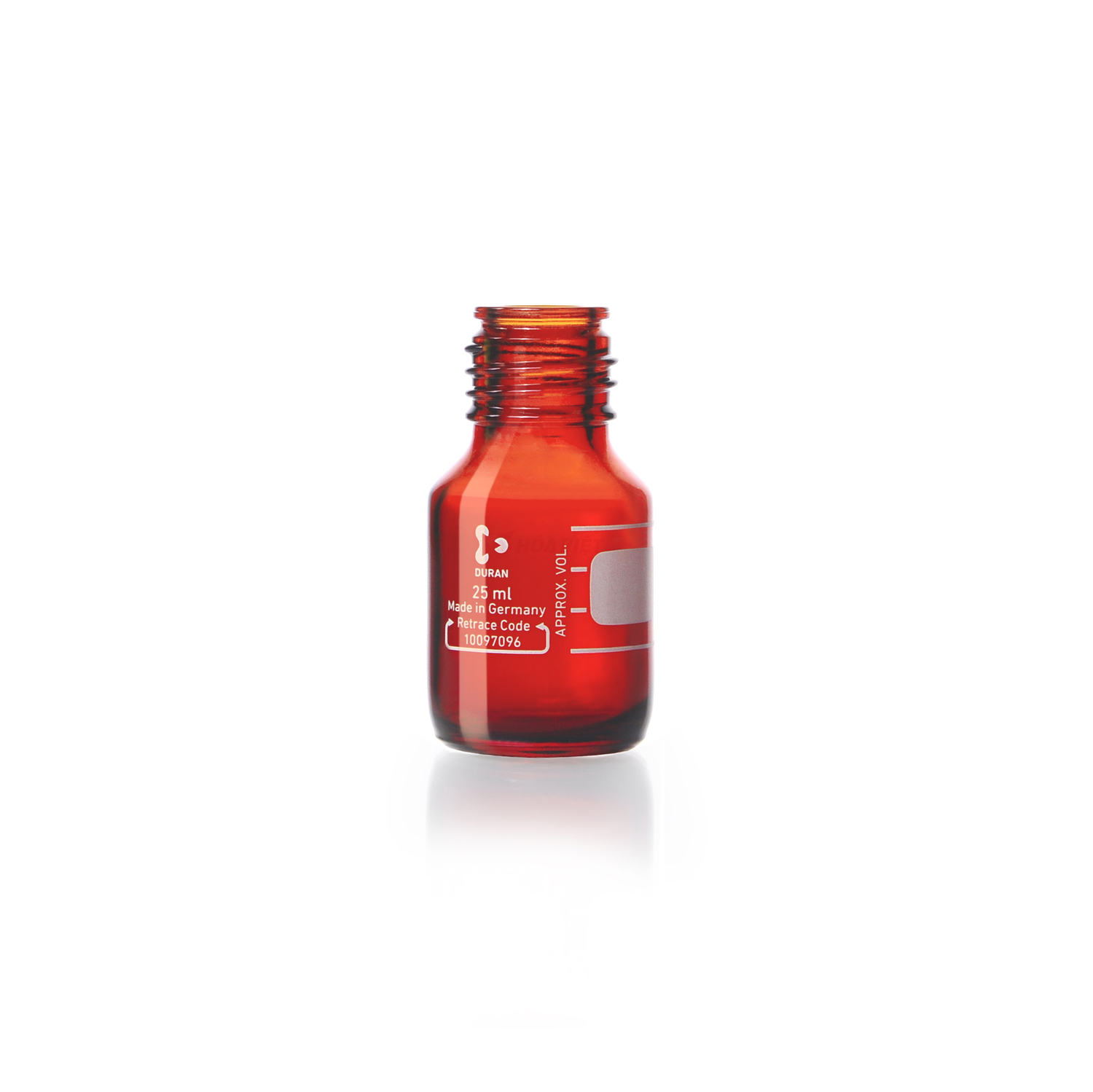 Chai Thủy Tinh Phòng Thí Nghiệm DURAN® GL25 Màu Hổ Phách Không Nắp – 25 ml Chai Thủy Tinh Phòng Thí Nghiệm DURAN® GL25 Màu Hổ Phách Không Nắp – 25 ml