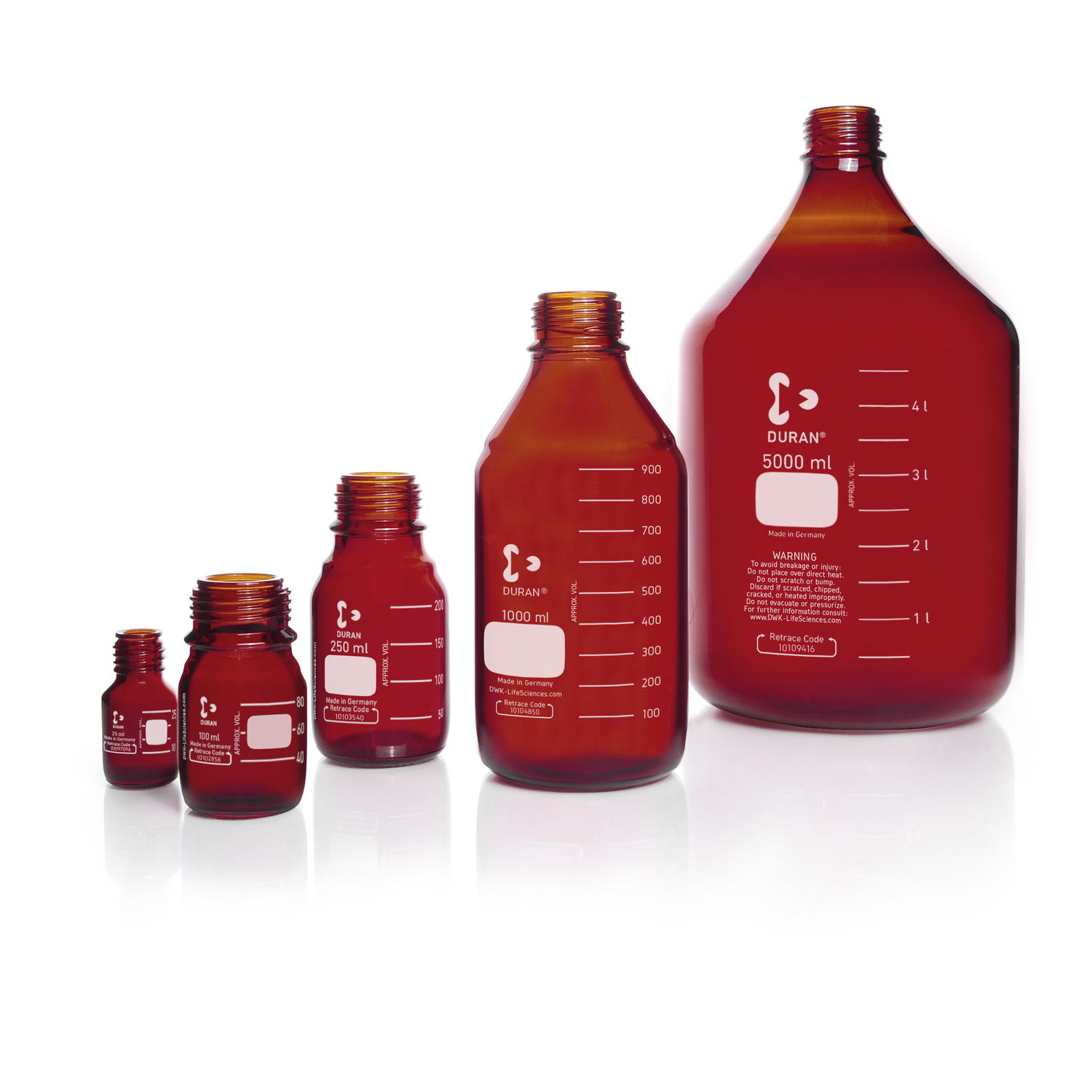 Chai thủy tinh phòng thí nghiệm DURAN GL32 màu hổ phách 50ml (không nắp) Chai thủy tinh phòng thí nghiệm DURAN GL32 màu hổ phách 50ml (không nắp)