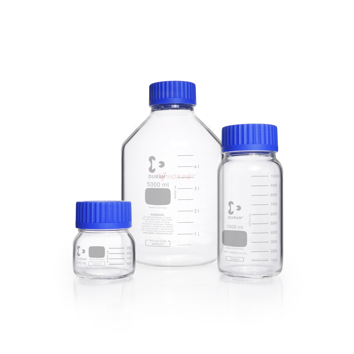 Chai Thủy Tinh Phòng Thí Nghiệm DURAN® GLS 80 Miệng Rộng 500ml – Nắp Vặn & Vòng Rót PP Chai Thủy Tinh Phòng Thí Nghiệm DURAN® GLS 80 Miệng Rộng 500ml – Nắp Vặn & Vòng Rót PP