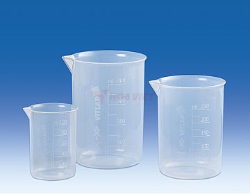 Vitlab PP beaker 1000ml, white graduations