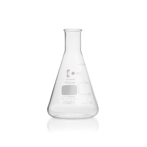 Bình tam giác DURAN® 1000 ml cổ hẹp, có vạch chia – Erlenmeyer Flask Bình tam giác DURAN® 1000 ml cổ hẹp, có vạch chia – Erlenmeyer Flask