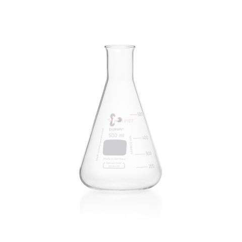 Bình tam giác DURAN® 500 ml cổ hẹp, có vạch chia – Erlenmeyer Flask Bình tam giác DURAN® 500 ml cổ hẹp, có vạch chia – Erlenmeyer Flask