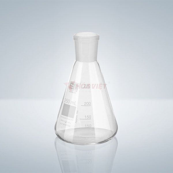 Bình tam giác thủy tinh Hirschmann 100ml MH cổ nhám Bình tam giác thủy tinh Hirschmann 100ml MH cổ nhám