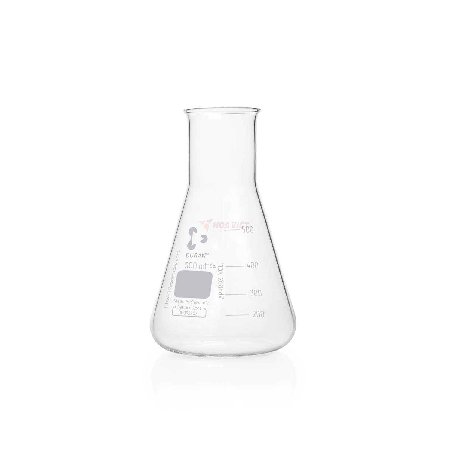 Bình tam giác DURAN® 500 ml cổ rộng, có vạch chia – Erlenmeyer Flask Bình tam giác DURAN® 500 ml cổ rộng, có vạch chia – Erlenmeyer Flask