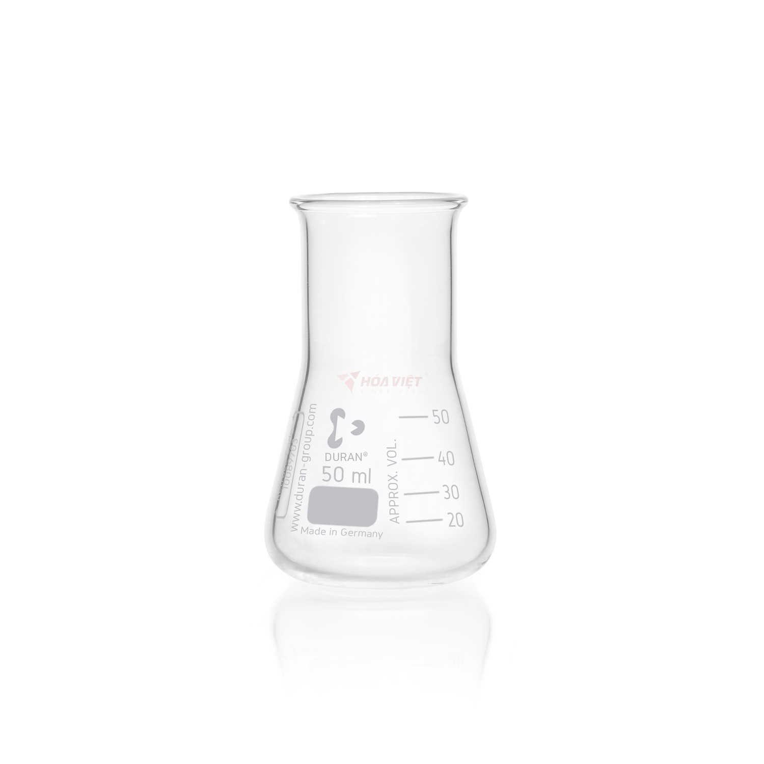 Bình tam giác DURAN® 50 ml cổ rộng, có vạch chia – Erlenmeyer Flask Bình tam giác DURAN® 50 ml cổ rộng, có vạch chia – Erlenmeyer Flask