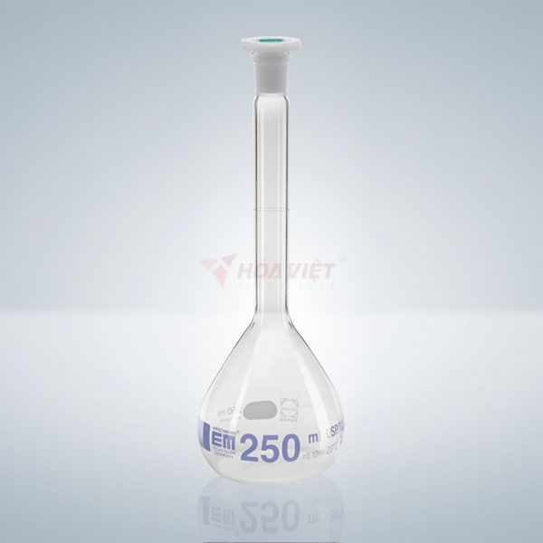 Bình định mức thủy tinh Hirschmann 1000ml class A Bình định mức thủy tinh Hirschmann 1000ml class A
