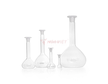 DURAN® Volumetric Flask 1000 ml Class A, White Graduation, Octagonal PE Stopper NS 24/29