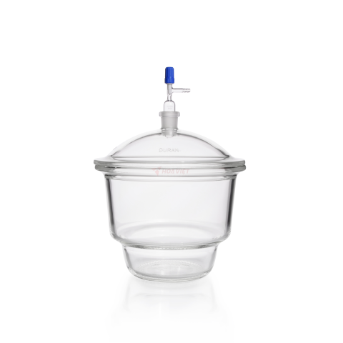DURAN® glass desiccator DN 200, plane flange, lid with NS vacuum connection – Desiccator DURAN® glass desiccator DN 200, plane flange, lid with NS vacuum connection – Desiccator
