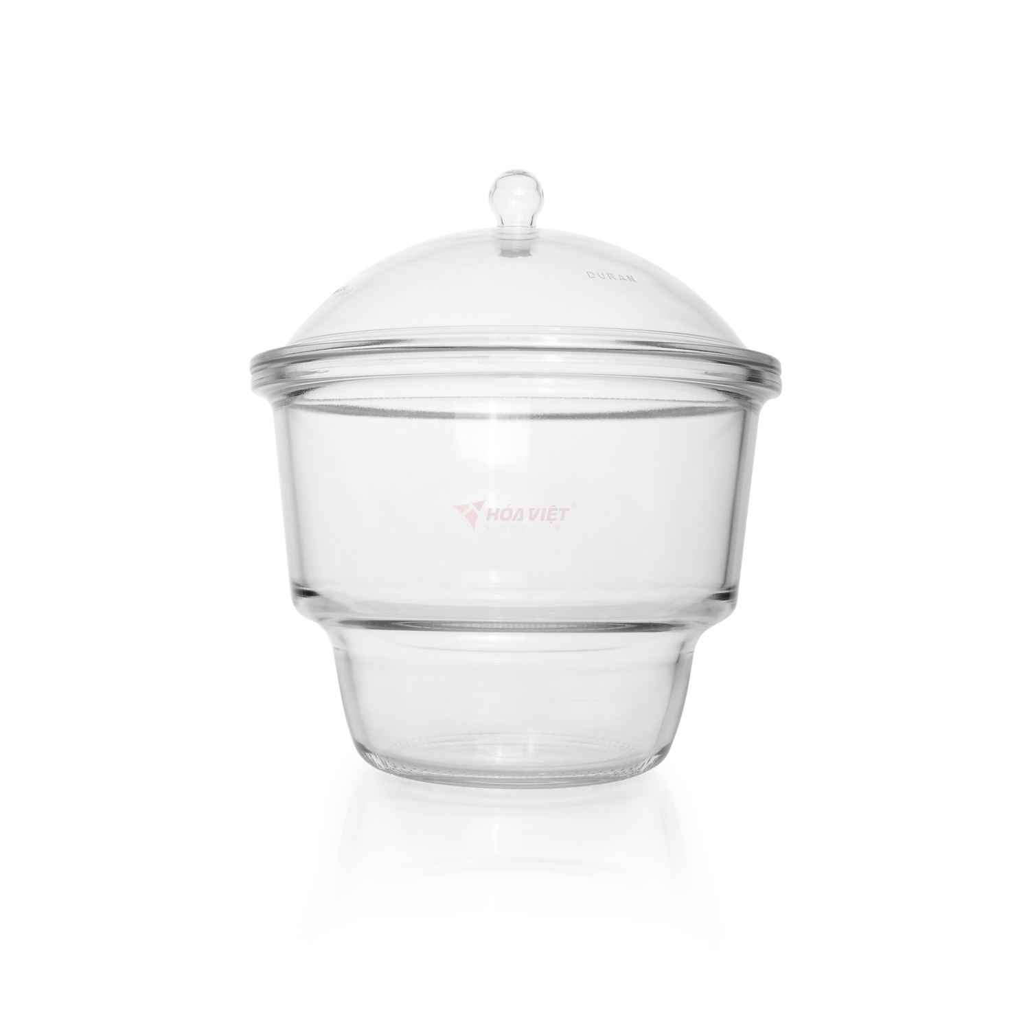 Bình hút ẩm thủy tinh DURAN® DN 300, mặt bích phẳng, nắp có núm – Desiccator