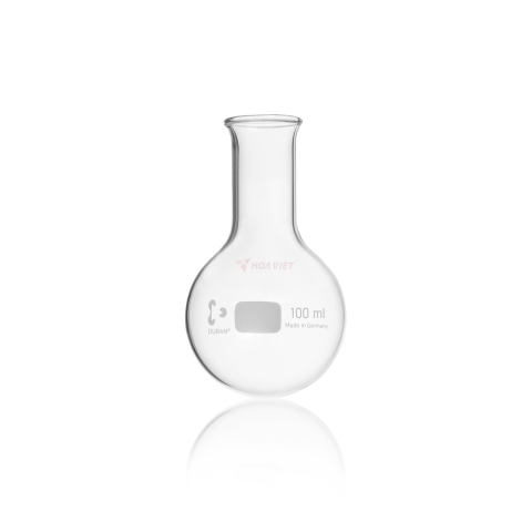 Bình cầu đáy tròn DURAN® 100 ml cổ hẹp, có vành – Round Bottom Flask