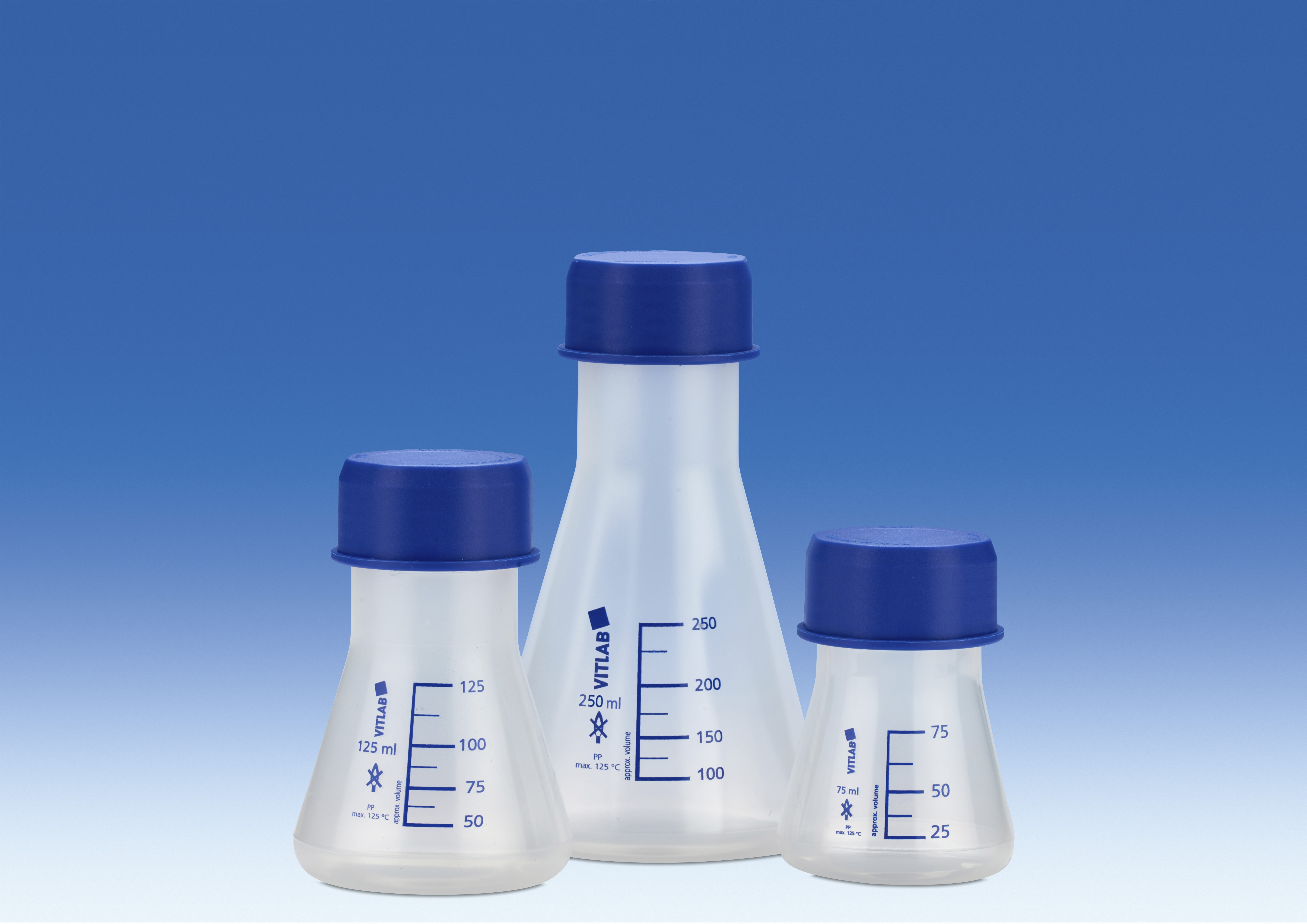 Bình tam giác nhựa PP Vitlab 1000ml nắp vặn Bình tam giác nhựa PP Vitlab 1000ml nắp vặn