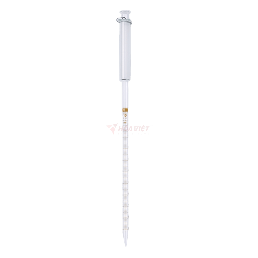 Ống hút thẳng thủy tinh Hirschmann 20ml : 0.1 có piston