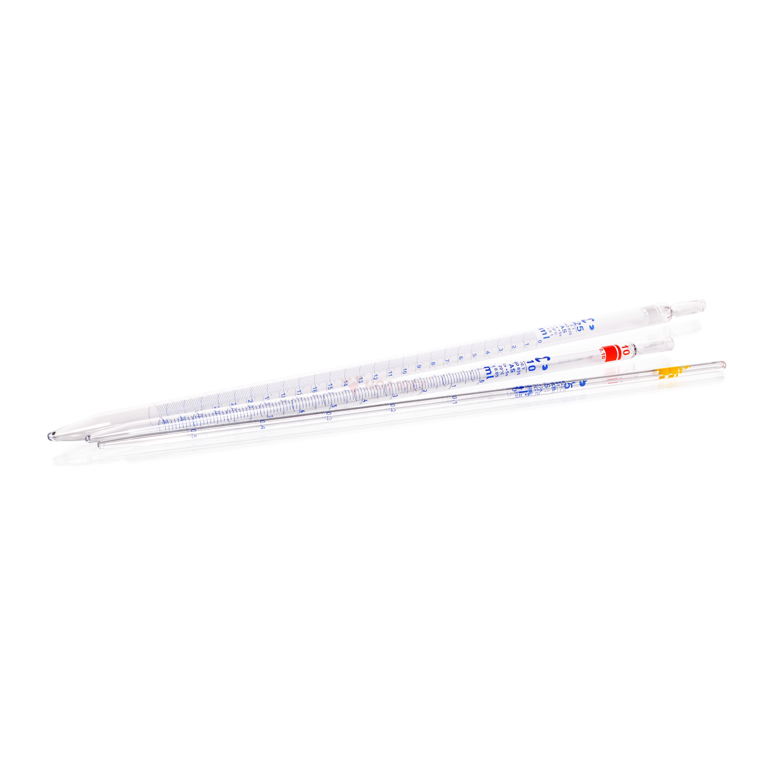 Pipet chia độ thủy tinh 1 ml Class AS, vạch xanh, Type 1, có chứng chỉ lô