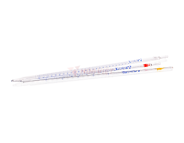 Glass graduated pipette 20 ml Class AS, blue graduations, Type 1, with batch certificate