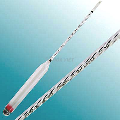 Alla Baumé hydrometer 10 - 20: 0.1°Bé, cal. temp. 15°C