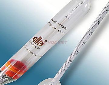 Cồn kế Alla 0 - 100: 1% vol Tp 20°C FR