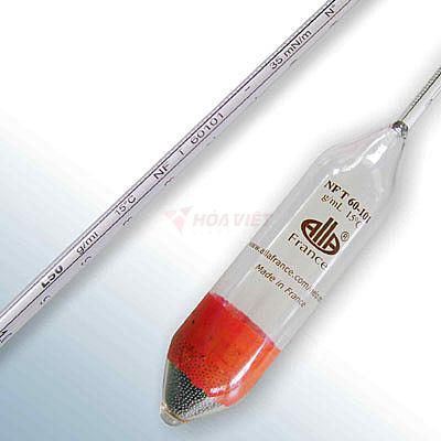Tỷ trọng kế NF Alla T60101 L50 1.000 - 1.050: 0.001 g/ml Tp 15°C Tỷ trọng kế NF Alla T60101 L50 1.000 - 1.050: 0.001 g/ml Tp 15°C