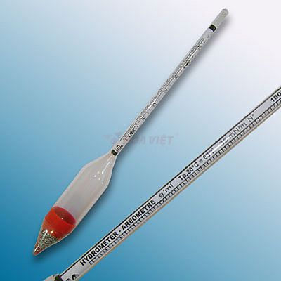 Tỷ trọng kế Alla 1.835 - 1.905: 0.001g/ml Tp 20°C Tỷ trọng kế Alla 1.835 - 1.905: 0.001g/ml Tp 20°C