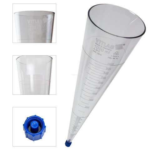 Phễu Imhoff nhựa Vitlab 1000ml Phễu Imhoff nhựa Vitlab 1000ml