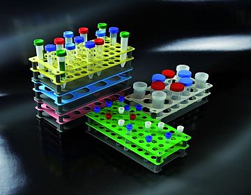 Aptaca PP test tube rack, dia. 12mm, 50 places