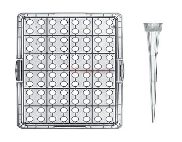 Vitlab white tip box 1-10ml, 18 pcs/box