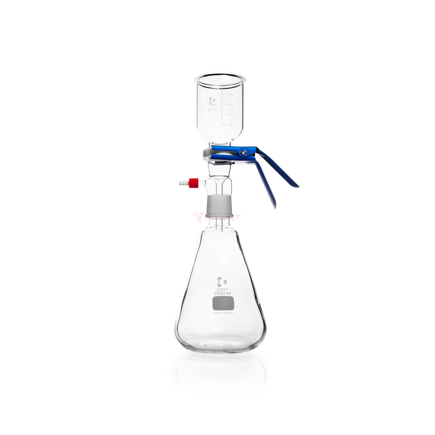 Bộ lọc chân không DURAN® hoàn chỉnh, bình lọc 2000 ml, phễu lọc 500 ml, kèm kẹp và đĩa PTFE Bộ lọc chân không DURAN® hoàn chỉnh, bình lọc 2000 ml, phễu lọc 500 ml, kèm kẹp và đĩa PTFE