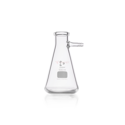 Bình lọc chân không DURAN® 500 ml dạng Erlenmeyer, đầu nối ống thủy tinh Bình lọc chân không DURAN® 500 ml dạng Erlenmeyer, đầu nối ống thủy tinh