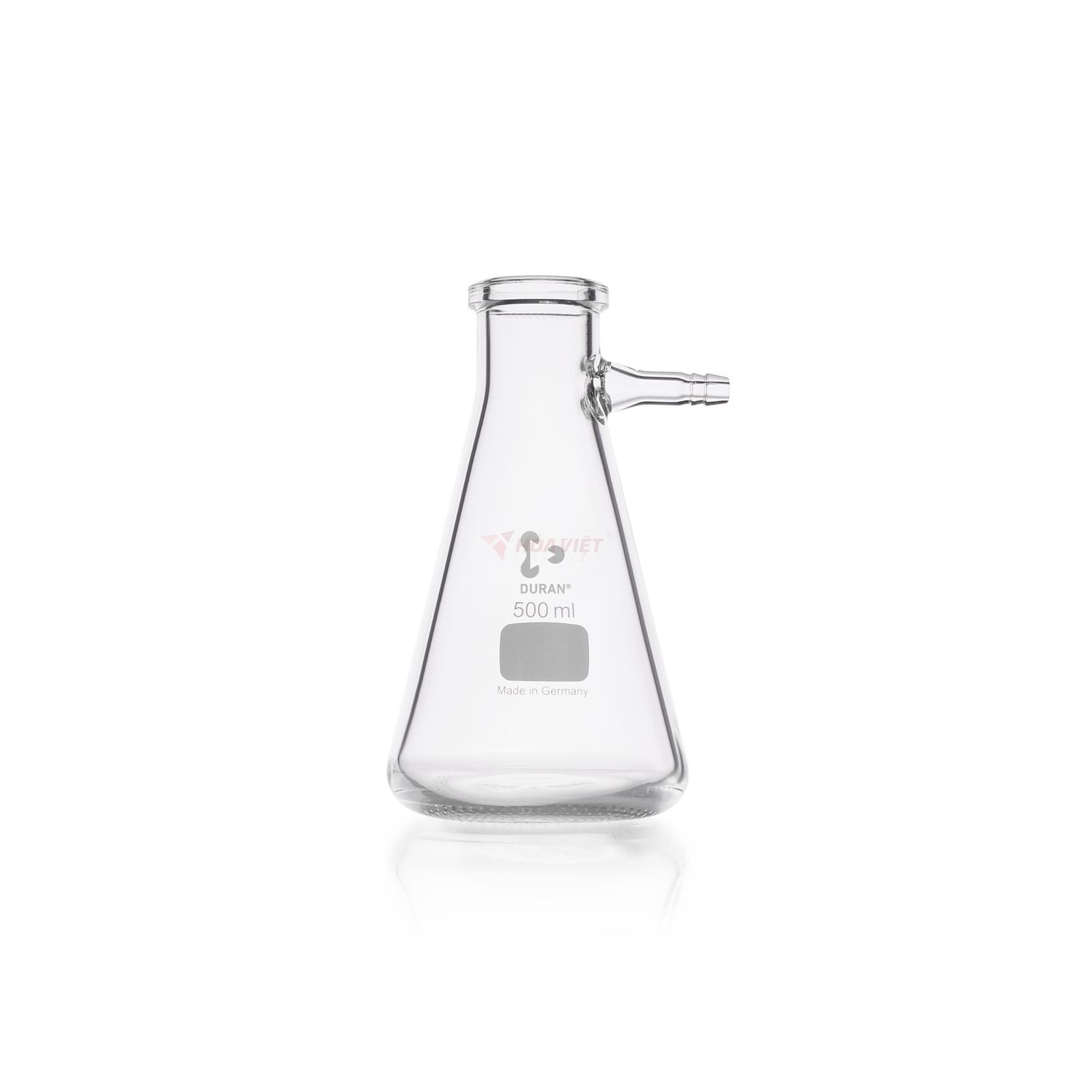 Bình lọc chân không DURAN® 500 ml dạng Erlenmeyer, đầu nối ống thủy tinh