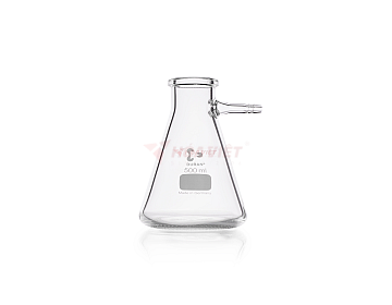 DURAN® vacuum filtering flask 500 ml Erlenmeyer shape, glass hose connection