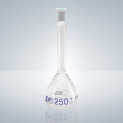 Glass volumetric flask Class A 25ml, glass stopper 12/21 Glass volumetric flask Class A 25ml, glass stopper 12/21